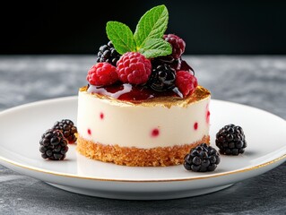 Delicious berry cheesecake