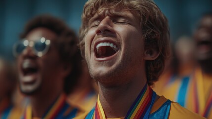 Pride and diversity celebration sports event stadium energetic atmosphere