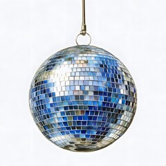 Obraz premium Watercolor Painting of a Disco Ball Hanging as Decoration
