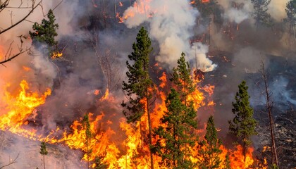 Fototapeta premium fire in the forest