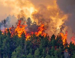 Fototapeta premium forest fire 2