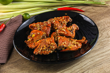 Steamed Spider crab Claws in tamatind sauce