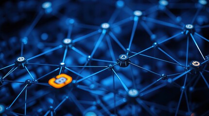 Abstract network of interconnected nodes