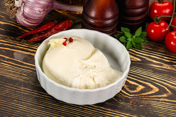 Italian soft young cheese burrata