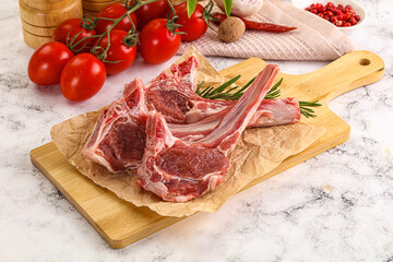 Raw Rack of Lamb for cooking
