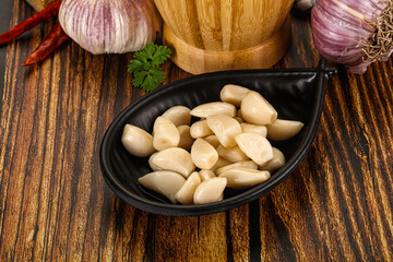Tasty aroma marinated garlic cloves