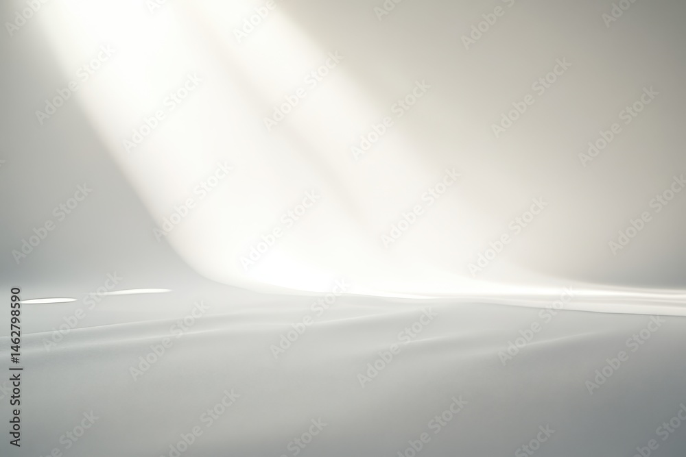Aufkleber delicate water flow reflecting soft light in a serene indoor setting during the early morning hours