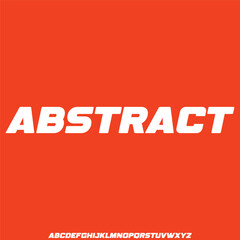 Clean and modern abstract display font vector illustration