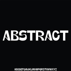 Clean and modern abstract display font vector illustration