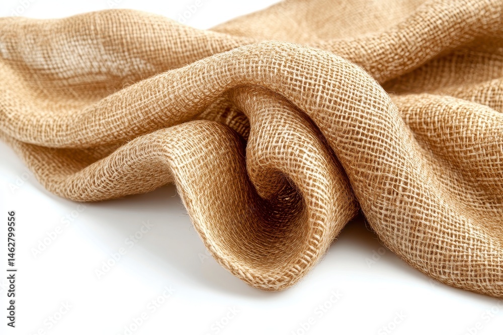 Aufkleber soft neutral fabric elegantly draped with fresh green herbs, creating a cozy and inviting atmosphere