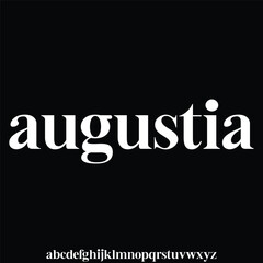 Chic and clean sans serif alphabet display font vector. Feminine minimalist typography style illustration