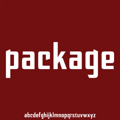 Modern bold lowercase alphabet display font vector illustration