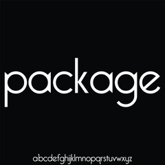 Obraz premium Modern bold lowercase alphabet display font vector illustration