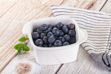 Raw ripe sweet and juicy blueberry