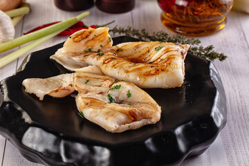 Fresh grilled calamari with herbs