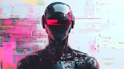 Futuristic robot illustration