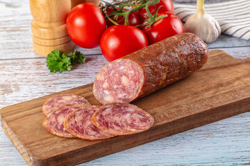 Salchichon pork cured sausages with parmesan