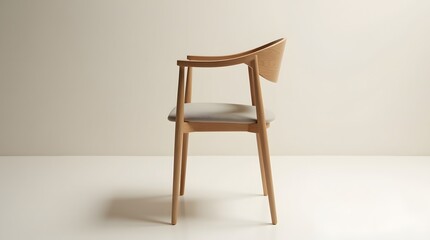 Modern wooden chair with sleek design, perfect for contemporary interiors.
