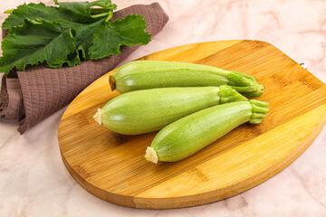 Green young small baby zucchini