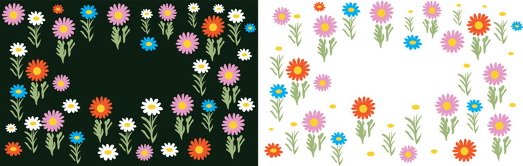 Obraz premium abstract background with flowers.seamless flower pattern background design