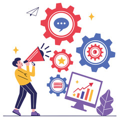 businessman with an idea bulb