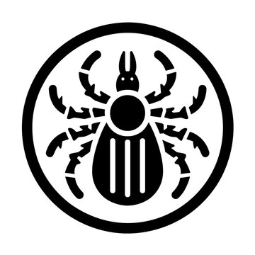 black tick inside circle clip art preview
