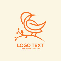 modern bird creative logo design