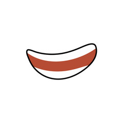 Cartoon mouth expression. Vector illustration 