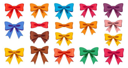 Obraz premium set of bows illustration vector
