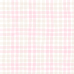 Pink Brown Beige Plaid Gingham Check Hand Drawn Background Pattern Overlay