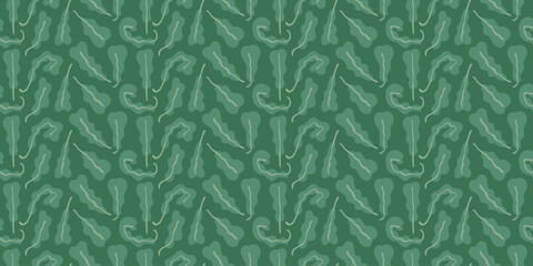 Vector botanical pattern seamless — Ficus lyrata leaves  illustrations. Fiddle leaf fig, organic shapes and hand drawn floral background for surface design, packaging, textile, nature-themed branding