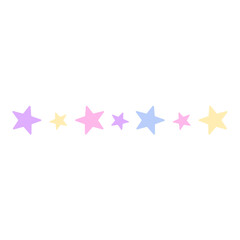 Obraz premium Colorful stars border vector illustration 