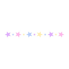 Colorful stars border vector illustration 