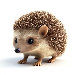 Obraz premium Cute, cartoon-style hedgehog image.