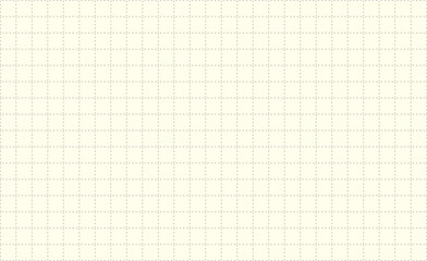 Pastel yellow sheet of paper with brown dotted lines vector grid pattern background