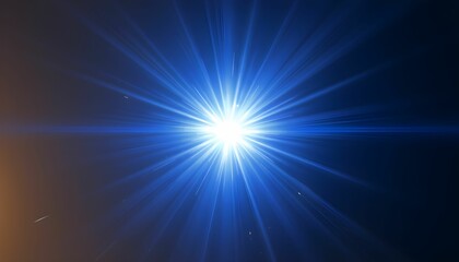 cinematic blue bright star explosion light rays, dramatic lighting, vibrant colors, epic sci-fi atmosphere