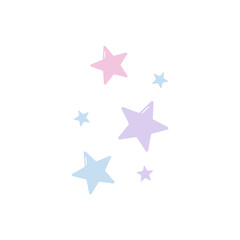 Obraz premium Cartoon cute colorful star. Vector illustration 