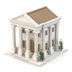 Obraz premium Classic architectural model of a government building.
