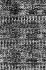 ethnic black and white grunge rug pattern