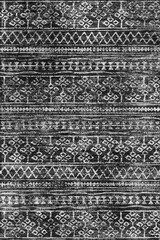 ethnic black and white grunge rug pattern