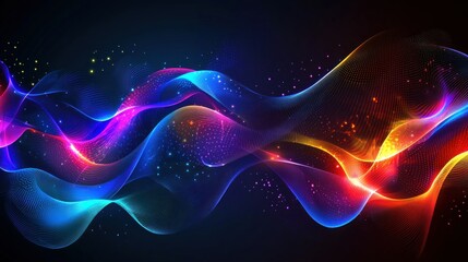Obraz premium Abstract vibrant glowing waves
