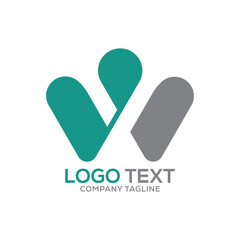 w letter modern logo design