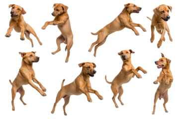 Adorable Red Dog in Various Playful Poses A Collection of High-Quality Images