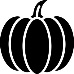 silhouette pumpkin isolated on transparent background