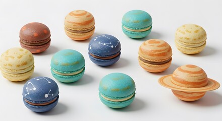 Obraz premium Planet themed macarons