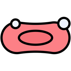 Outlined Colorful Flat Soap Icon