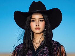 Woman in Cowboy Hat