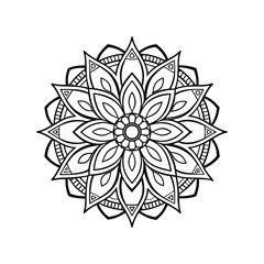 abstract floral mandala design element