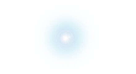 Transparent Glowing Cyan and White Sunlight Effects: Light Rays, Lens Flare, Flash Sparkles, Shiny Highlights, and Bokeh Overlay Isolated on Transparent Background
