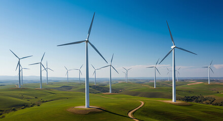 wind turbines farm